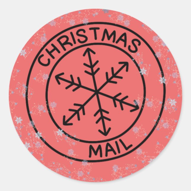Christmas Mail Envelope Seals Sticker (Front)