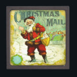 Christmas Mail Santa Claus Vintage Gift Card Art Gift Box<br><div class="desc">Christmas Mail Santa Claus Vintage Gift Card Art</div>