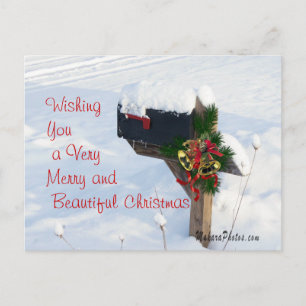 Christmas Mailbox/Bells Postcard 2- customize