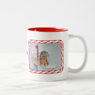 Christmas Mailbox Cat Mug