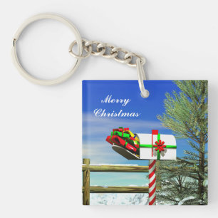 Christmas Mailbox Keychain