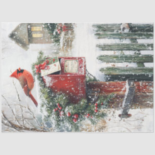 Christmas Mailbox Tissue Paper