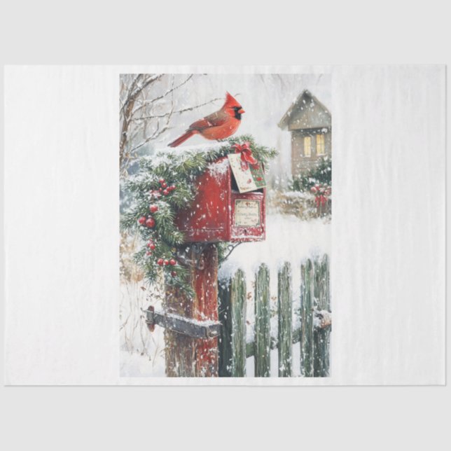 Christmas Mailbox Tissue Paper (Front)