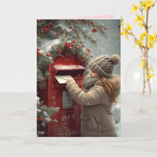 Christmas mailbox warm festive holiday message card