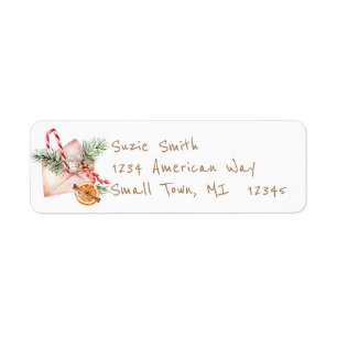 Christmas Mailing Return Address Label