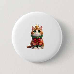 Christmas Maine Coon American Longhair (4) 2 Inch Round Button
