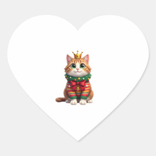 Christmas Maine Coon American Longhair (4) Heart Sticker