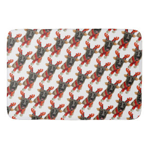 Christmas Malinois dog Wrapping Paper Bath Mat