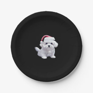 Christmas Maltese - Perfect For Animal Lovers Clas Paper Plate
