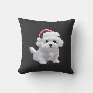 Christmas Maltese - Perfect For Animal Lovers Clas Throw Pillow