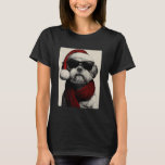 Christmas Maltese with Sunglasses Santa Hat Funny  T-Shirt<br><div class="desc">Christmas Maltese with Sunglasses Santa Hat Funny Winter Dog</div>
