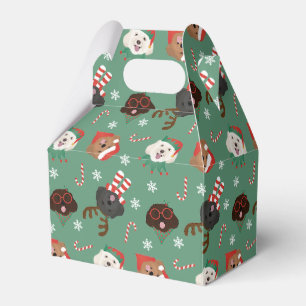 Christmas Maltipoo Dogs Favor Box