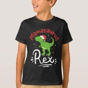 Christmas Mama Saurus Rex Dinosaur Mother Xmas  T-Shirt