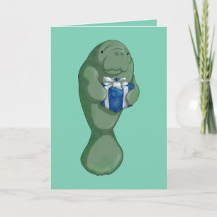 Christmas Manatee Holiday Card