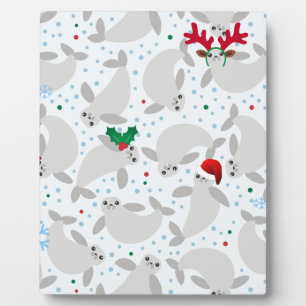 christmas manatee plaque