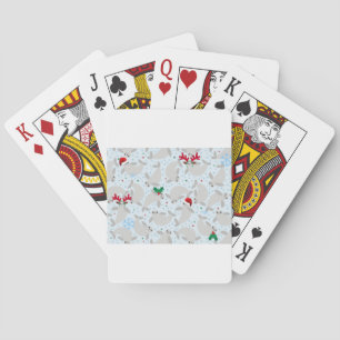 christmas manatee playing cards