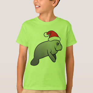 Christmas Manatee Santa T-Shirt