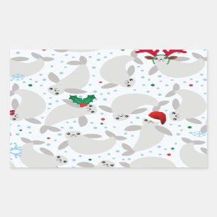 christmas manatee sticker
