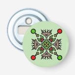 Christmas Mandala Pattern Bottle Opener<br><div class="desc">A beautiful Christmas mandala design featuring festive holiday colors. This round decorative pillow adds a cheerful and artistic touch to your home decor.</div>