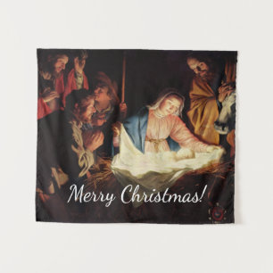 Christmas Manger Scene Tapestry