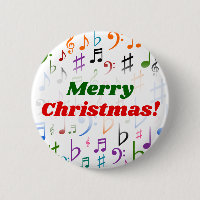 Christmas; Many Colourful Music Notes and Symbols