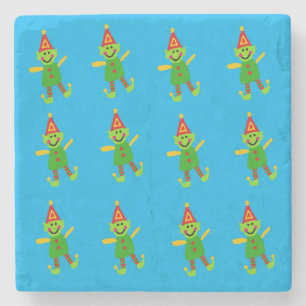 Christmas Marble Stone Coaster, Elf Coaster