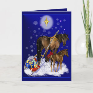Christmas Mare and Baby Card