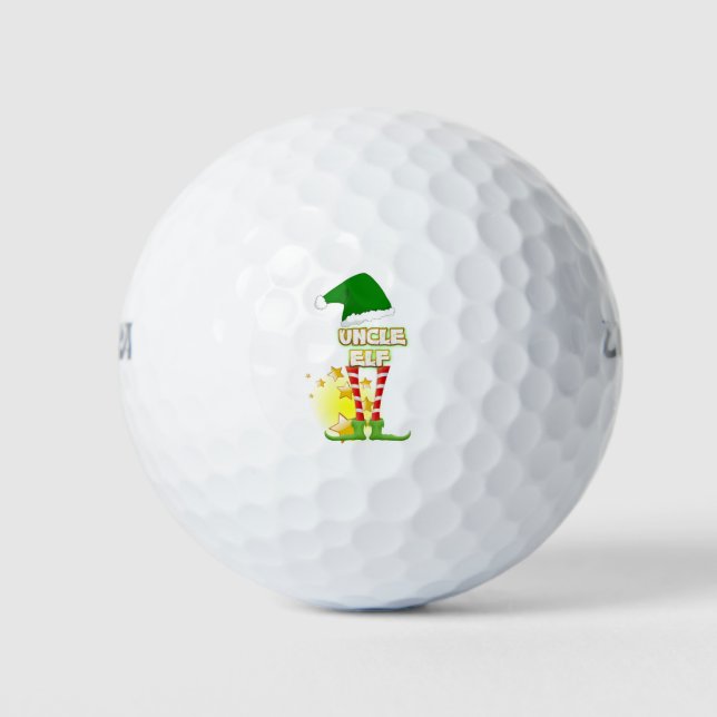 Christmas market present funny elf golf balls (Front)