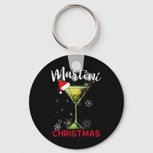 Christmas Martini Cocktail Happy Hour Fun Drink Gi Keychain