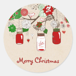 Christmas Mason Jar Sticker