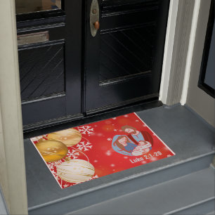 Christmas Mat Jesus Birth  -24" x 36" Door Mat