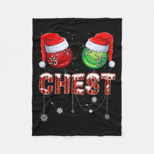 Christmas Matching Couple Family Chestnuts Fleece Blanket