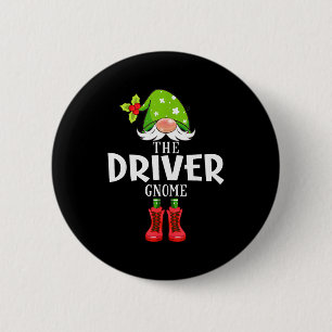 Christmas Matching Family The Driver Gnome 2 Inch Round Button