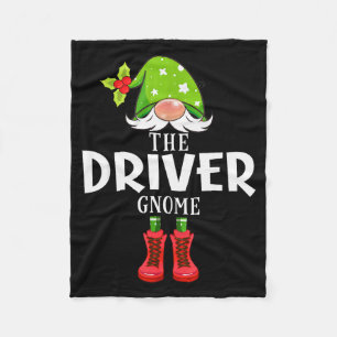 Christmas Matching Family The Driver Gnome  Fleece Blanket