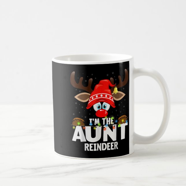 Christmas Matching I'm The Aunt Reindeer  Coffee Mug (Right)