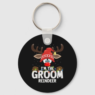 Christmas Matching I'm The Groom Reindeer Keychain