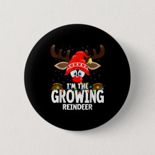Christmas Matching I'm The Growing Reindeer  2 Inch Round Button
