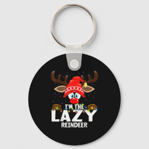 Christmas Matching I'm The Lazy Reindeer Keychain