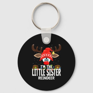 Christmas Matching I'm The Little Sister Reindeer Keychain