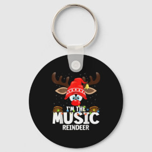 Christmas Matching I'm The Music Reindeer Keychain