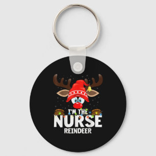 Christmas Matching I'm The Nurse Reindeer Keychain