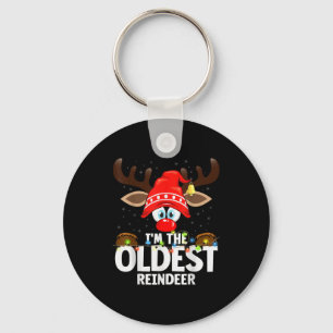 Christmas Matching I'm The Oldest Reindeer Keychain
