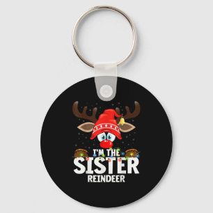 Christmas Matching I'm The Sister Reindeer  Keychain