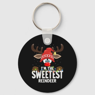 Christmas Matching I'm The Sweetest Reindeer Keychain