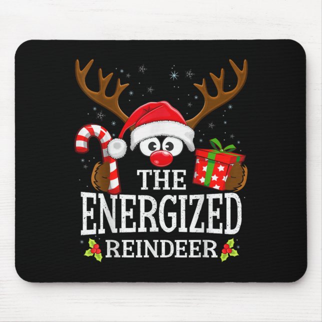 Christmas Matching The Energized Reindeer Family  Mouse Pad (Front)