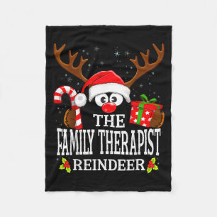 Christmas Matching The Family Therast Reindeer Fam Fleece Blanket