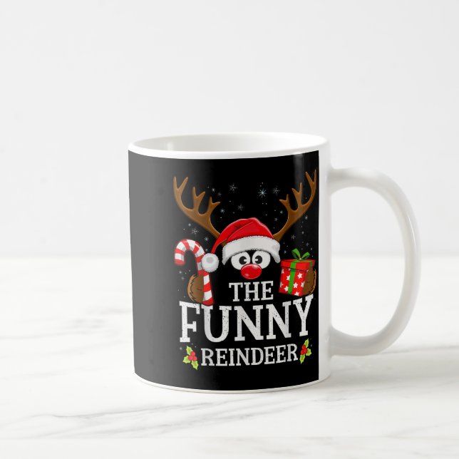 Christmas Matching The Funny Reindeer Family  Coffee Mug (Right)