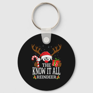 Christmas Matching The Know It All Reindeer Family Keychain