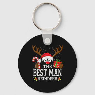 Christmas Matching The Man Reindeer Family Keychain