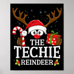 Christmas Matching The Techie Reindeer Family Poster